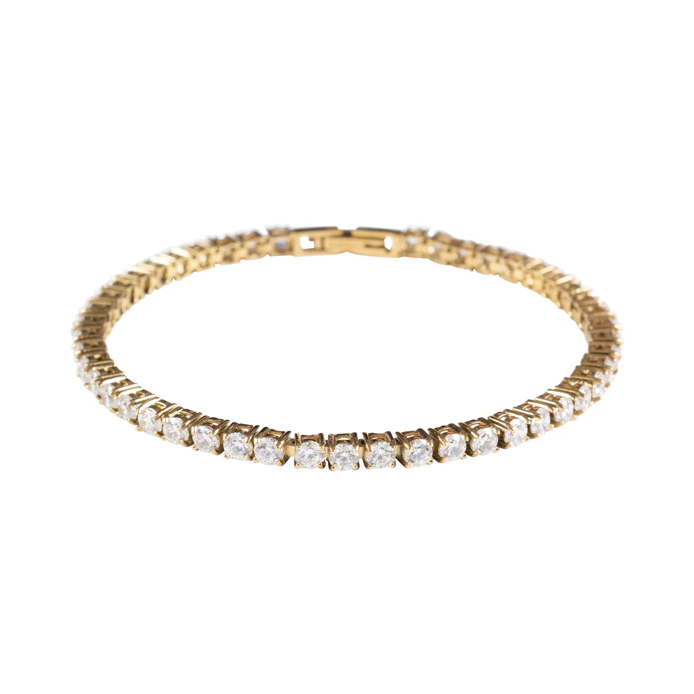 Tennis Bracelet 3mm, Gold