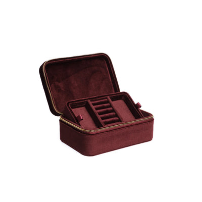 Velvet Jewellery Box, Maroon