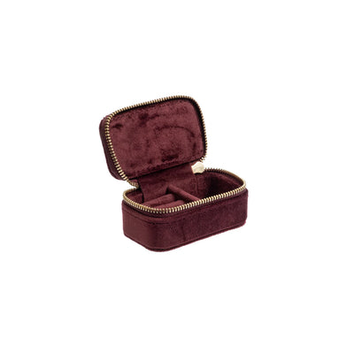 Velvet Jewellery Box Micro, Maroon