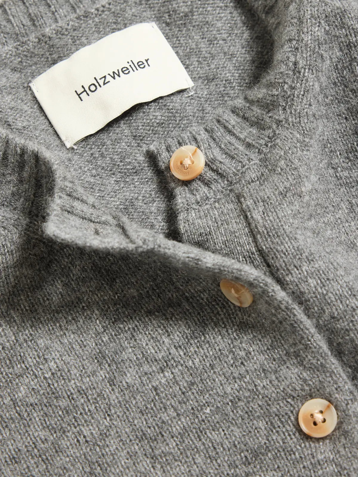 W. Cashmere Cardigan, Dk. Grey