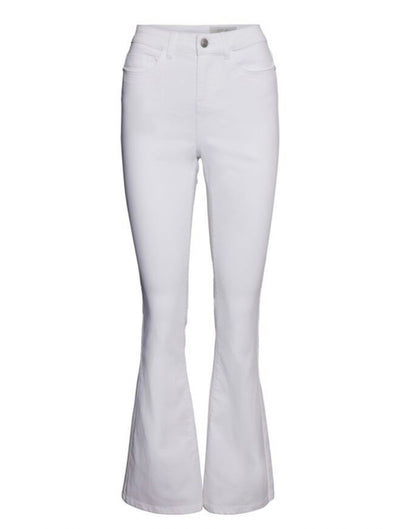 Sallie HW Flare Jeans, White