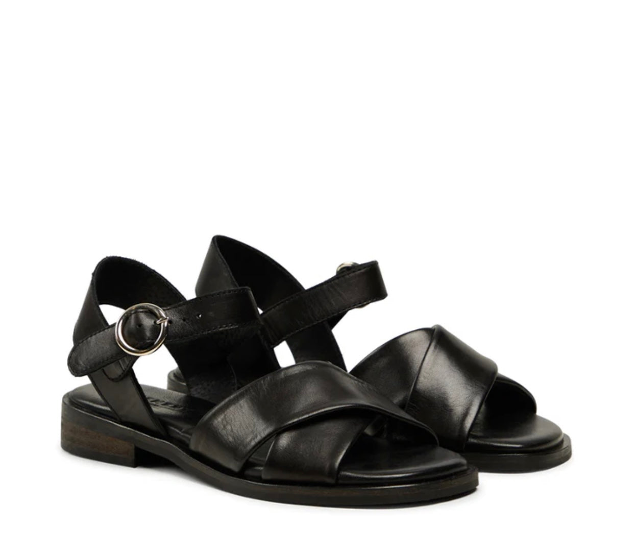 Linna Black Leather Sandal