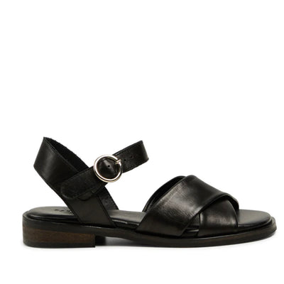 Linna Black Leather Sandal